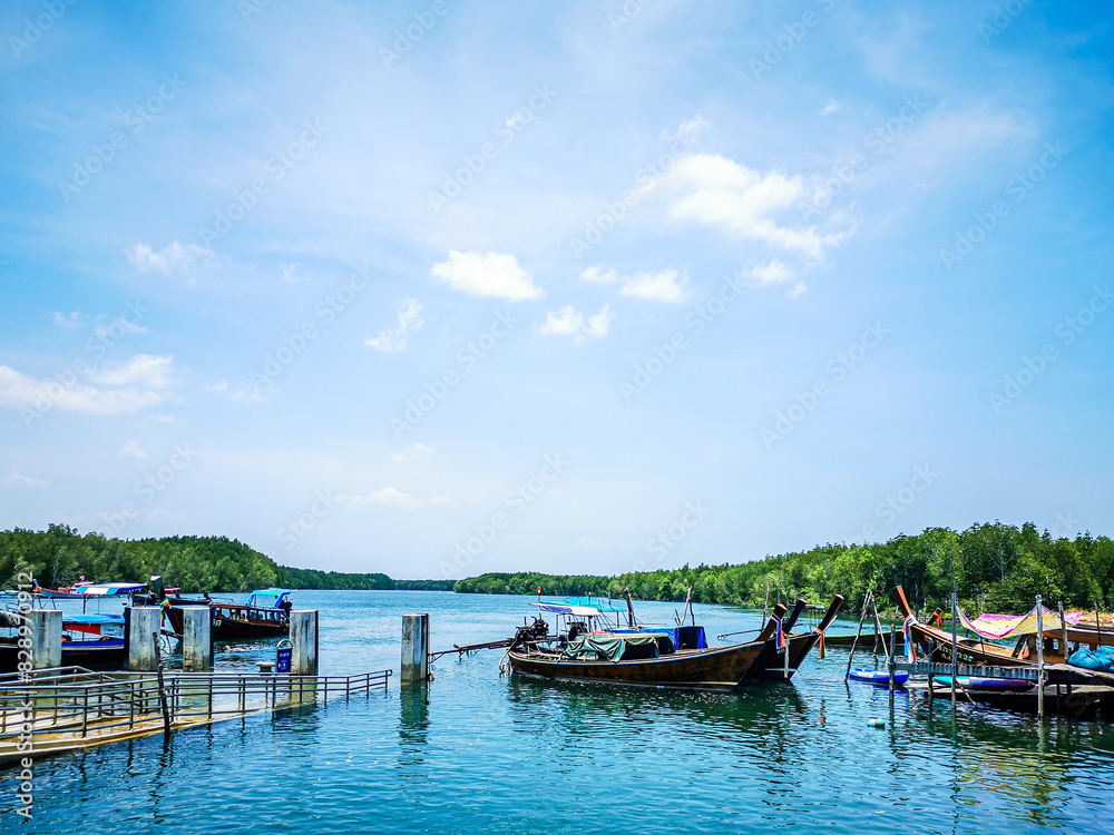 Landscape of Libong Island sea,located in Trang city of Thailand Landscape of Libong Island sea,located in Trang city of Thailand