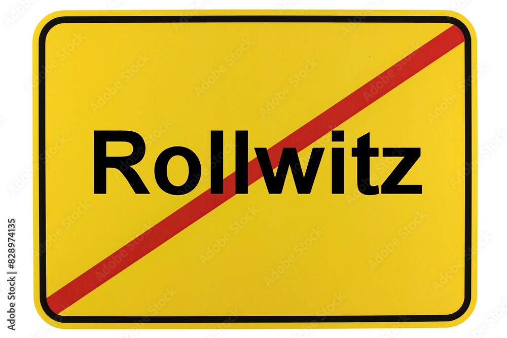 Illustration eines Ortsschildes der Gemeinde Rollwitz in Mecklenburg-Vorpommern Illustration eines Ortsschildes der Gemeinde Rollwitz in Mecklenburg-Vorpommern