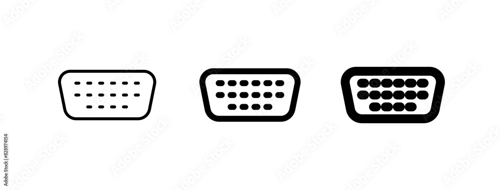 Editable vector vga cable port icon. Part of a big icon set family. Perfect for web and app interfaces, presentations, infographics, etc Editable vector vga cable port icon. Part of a big icon set family. Perfect for web and app interfaces, presentations, infographics, etc