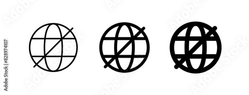 Editable vector no internet connection icon. Part of a big icon set family. Perfect for web and app interfaces, presentations, infographics, etc
