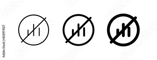 Editable vector no signal icon. Part of a big icon set family. Perfect for web and app interfaces, presentations, infographics, etc