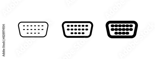 Editable vector vga cable port icon. Part of a big icon set family. Perfect for web and app interfaces, presentations, infographics, etc