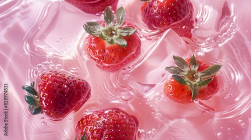 strawberries in ice clubes