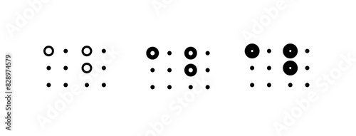 Editable braille vector icon. Part of a big icon set family. Perfect for web and app interfaces, presentations, infographics, etc