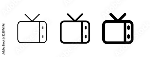 Editable vector blank tv show vintage screen icon. Part of a big icon set family. Perfect for web and app interfaces, presentations, infographics, etc