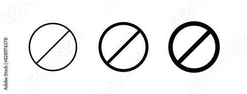 Editable vector stop prohibitions block icon. Part of a big icon set family. Perfect for web and app interfaces, presentations, infographics, etc
