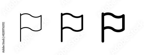 Editable vector flag marker icon. Part of a big icon set family. Perfect for web and app interfaces, presentations, infographics, etc