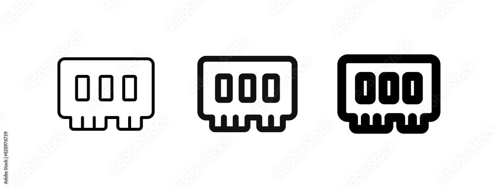 Editable vector memory ram icon. Part of a big icon set family. Perfect for web and app interfaces, presentations, infographics, etc Editable vector memory ram icon. Part of a big icon set family. Perfect for web and app interfaces, presentations, infographics, etc