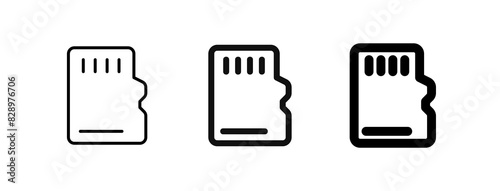 Editable vector memory card icon. Part of a big icon set family. Perfect for web and app interfaces, presentations, infographics, etc