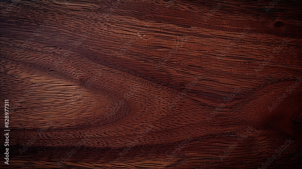 Fototapeta premium a dark mahogany wood texture background describing the depth and richness of the wood grain