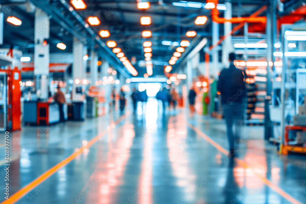Fototapeta premium Inside a factory out of focus