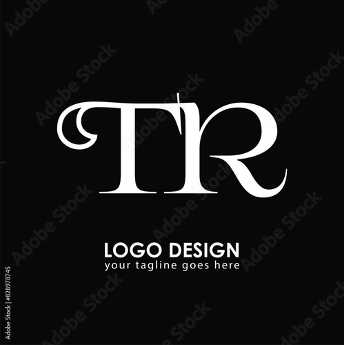 TR TR Logo Design, Creative Minimal Letter TR TR Monogram