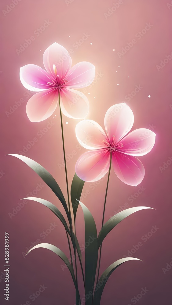 Obraz premium Pink flowers, Floral art, Blooming flowers