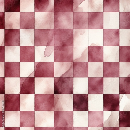 Vintage checkered watercolor background pattern color colorful