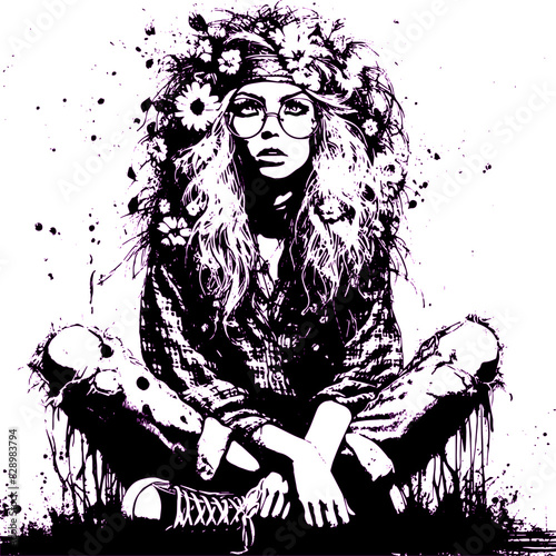 portrait of a person hippie