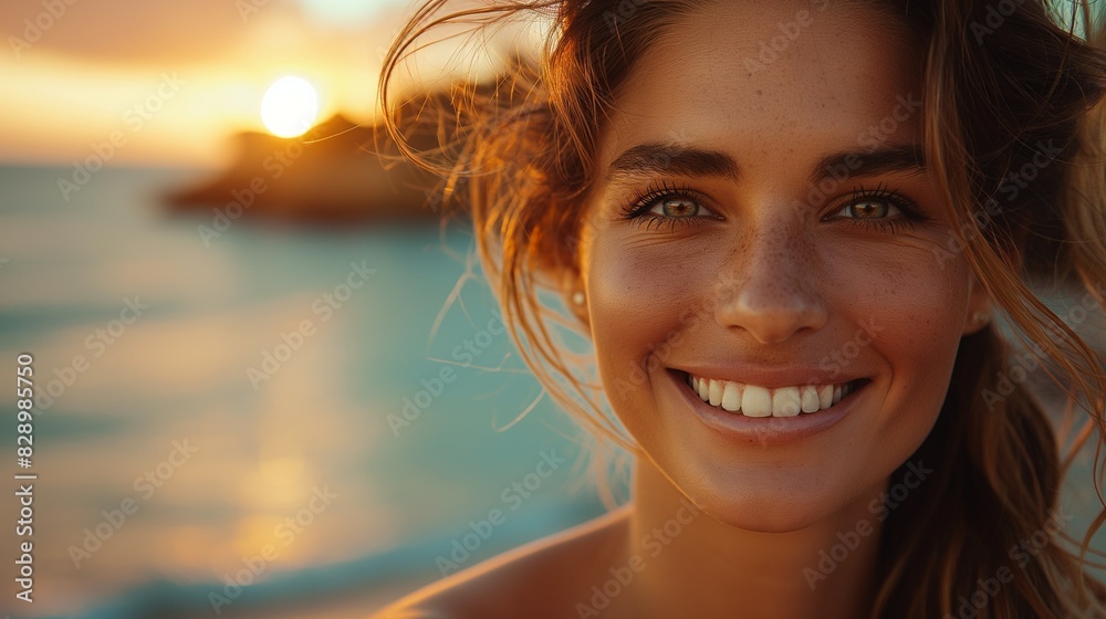 young woman embracing while standing at the beach young woman embracing while standing at the beach