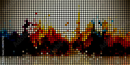 A Multitude of Colorful Transparent Dots Backdrop