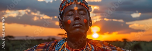 Portraits of Samburu people natural light golden hour and wide apertures photo