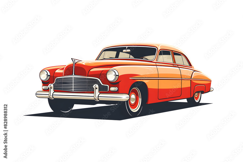 vintage style car illustration pop art vintage car art illustrated