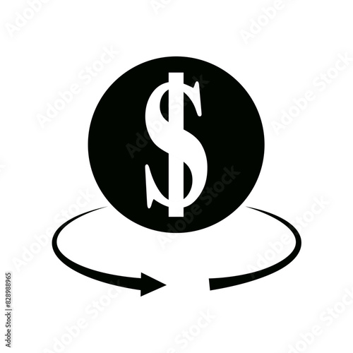 Flat money transfer icon. vector illustration symbols and bonus pictograms
