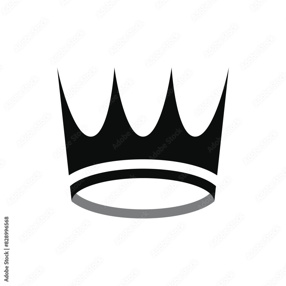 Crown Silhouette Icon and Symbol Flat Vector Transparent Background Crown Silhouette Icon and Symbol Flat Vector Transparent Background