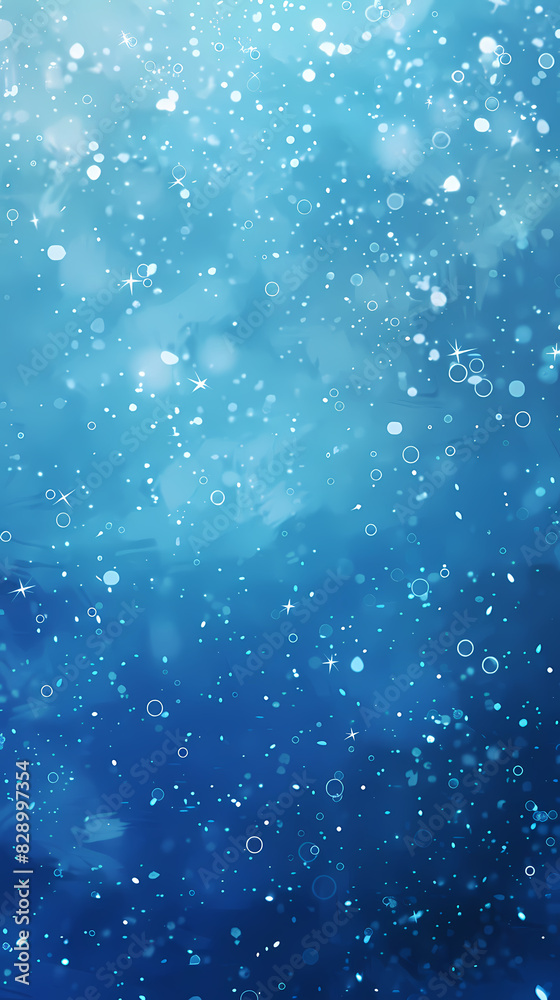 Fototapeta premium Starry sky background with tiny glowing particles and bokeh lights