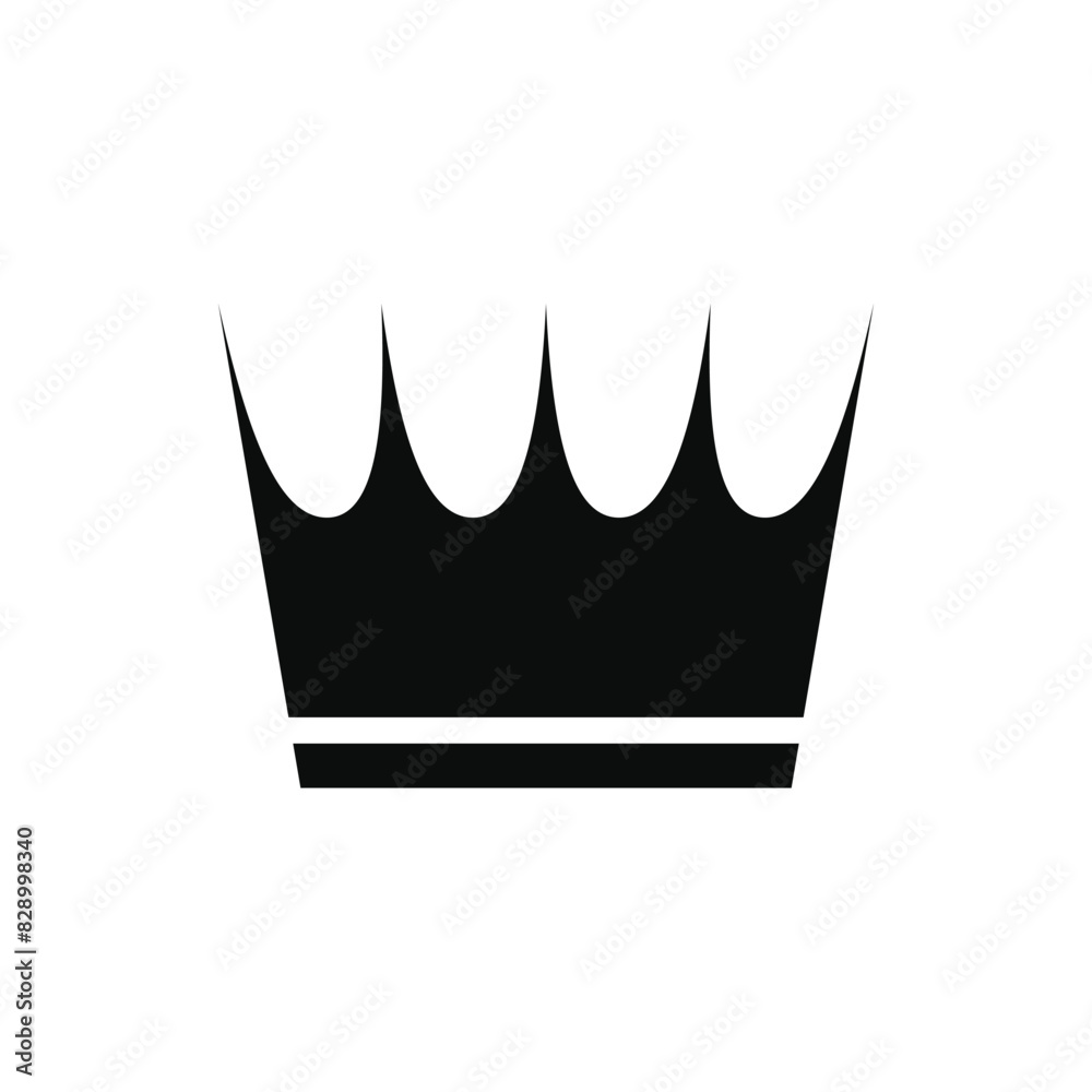 Crown Silhouette Icon and Symbol Flat Vector Transparent Background Crown Silhouette Icon and Symbol Flat Vector Transparent Background