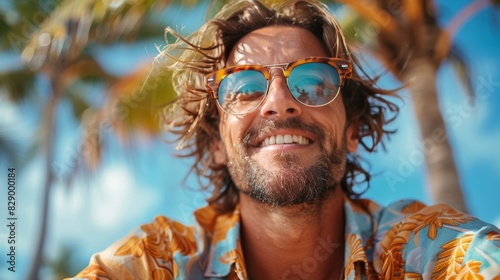 Man With Long Hair and Sunglasses