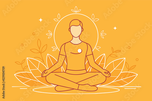 a woman sitting in a lotus position with her hands crossed