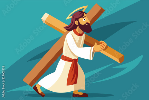 jesus carrying the cross, The act of Jesus bearing the cross
