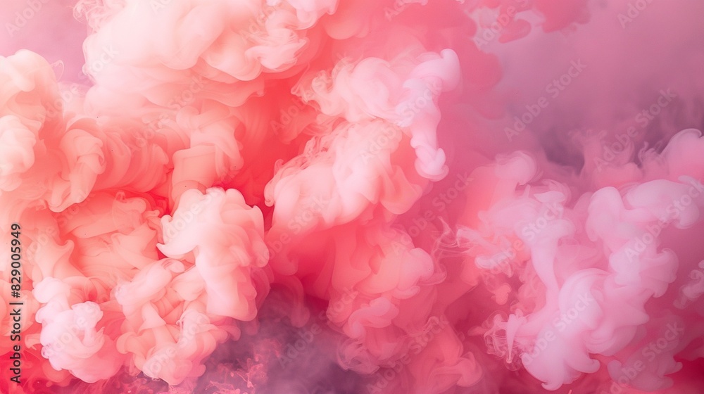Pink smoke like clouds background.