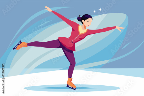 a man is skating on a blue ice rink