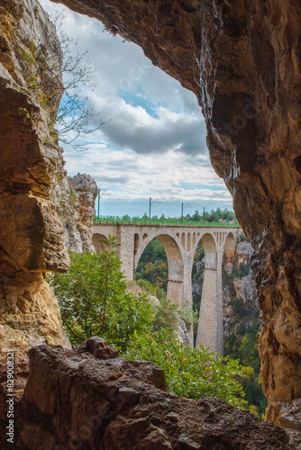 the varda railway viaduct built by the Germans