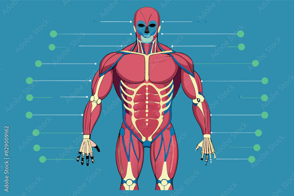 a man with muscles and skeletal skeleton, A male individual with well-developed muscles and a sturdy skeletal structure. a man with muscles and skeletal skeleton, A male individual with well-developed muscles and a sturdy skeletal structure.