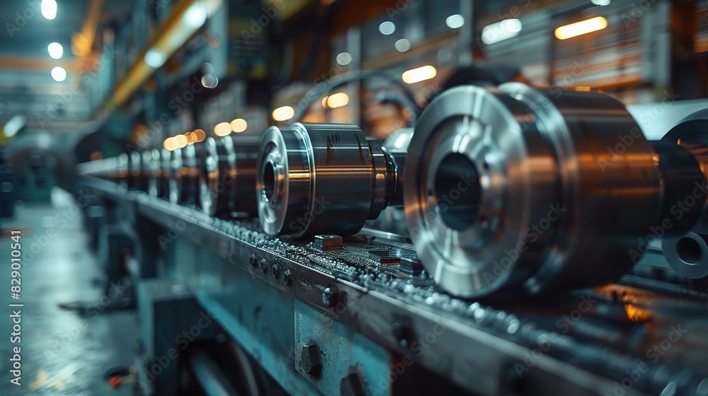 industrial manufacturing facility with machinery humming and whirring in rhythmic harmony industrial manufacturing facility with machinery humming and whirring in rhythmic harmony