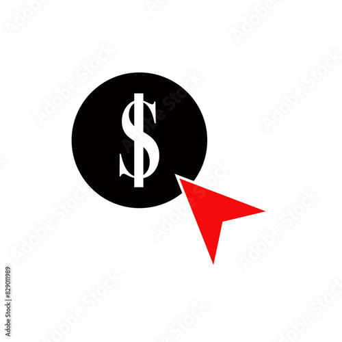 Pay Per Click scan line icon. Simple element illustration. Pay Per Click concept outline symbol design.