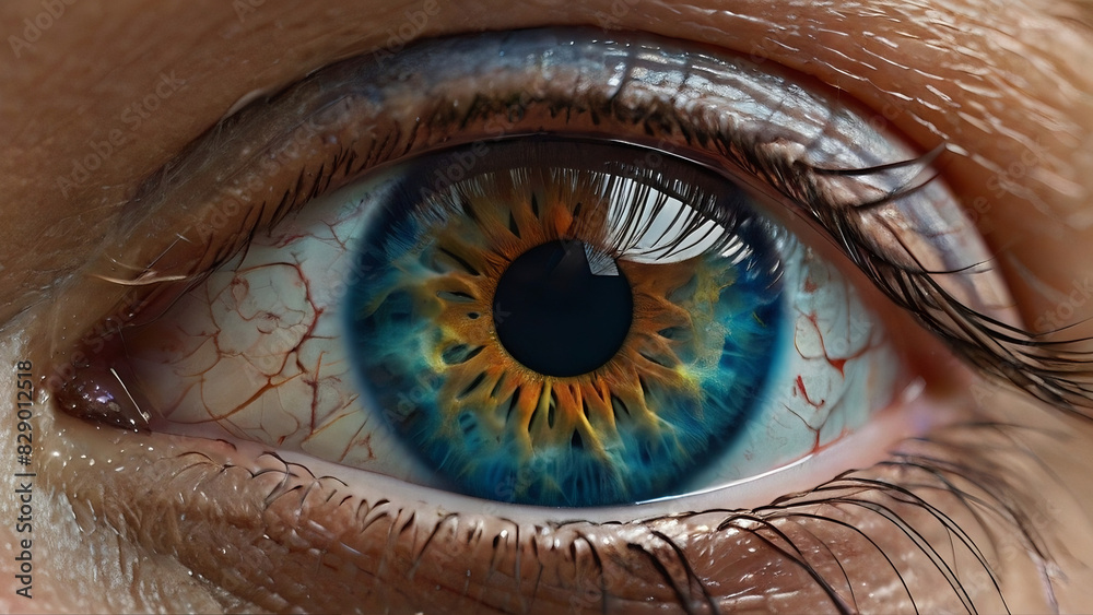 Eye with Blue Iris