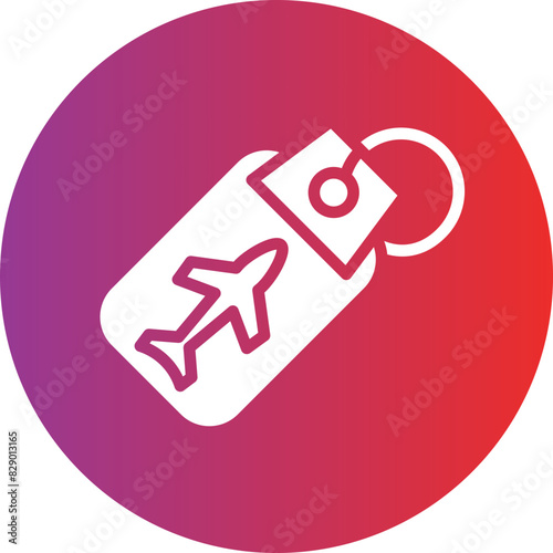 Luggage tag Icon Style