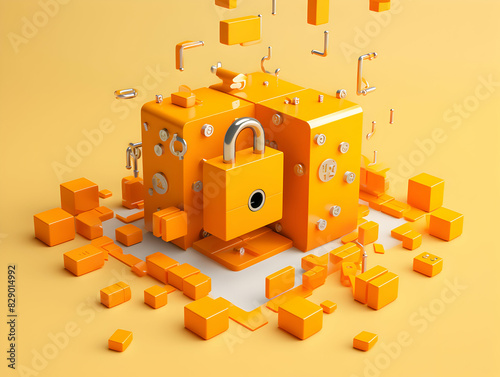 Internet and data security, Cybersecurity and privacy concepts to protect data. Lock icon and internet network security technology. digital security background, Cloud and Hosting Security