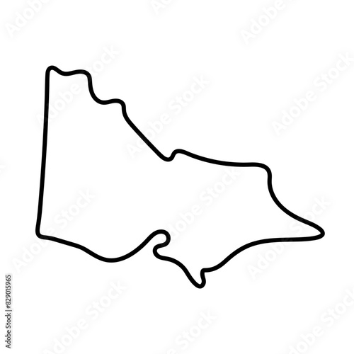 vicnoria map in black line