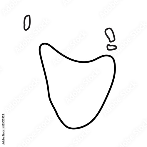 tasmania map in black line