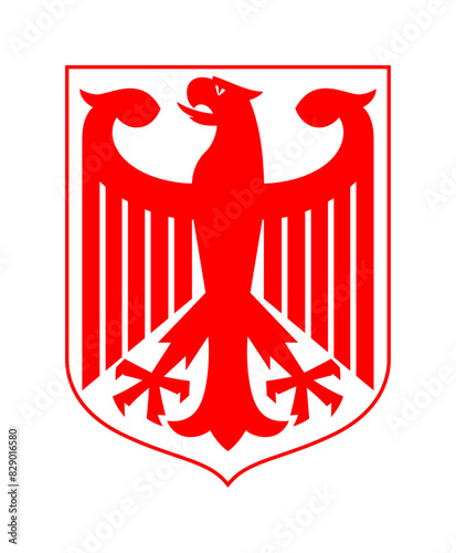 national emblem of germany (red on transparent background)
