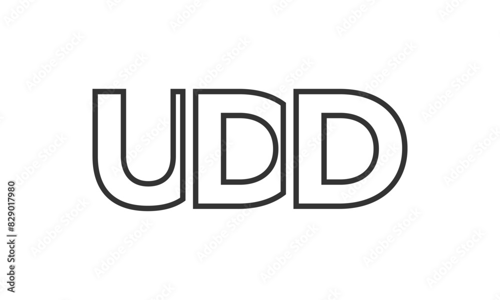 UDD logo design template with strong and modern bold text. Initial based vector logotype featuring simple and minimal typography. Trendy company identity. UDD logo design template with strong and modern bold text. Initial based vector logotype featuring simple and minimal typography. Trendy company identity.