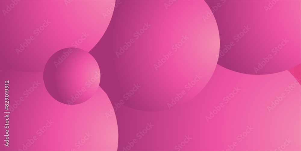 Obraz premium Pink Purple Circle Bubble Shape Gradient Background