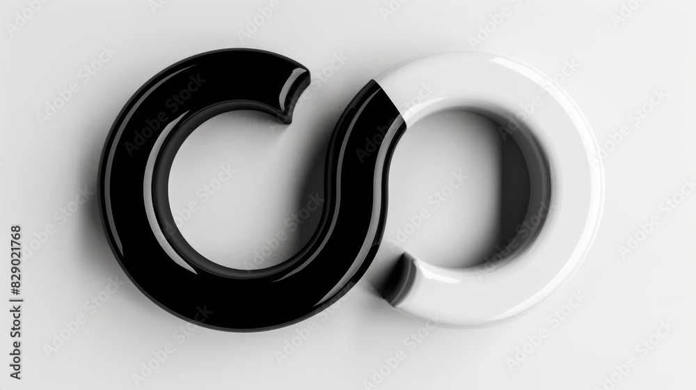 Detailed close up of a black and white letter C, suitable for educational or graphic design projects Detailed close up of a black and white letter C, suitable for educational or graphic design projects