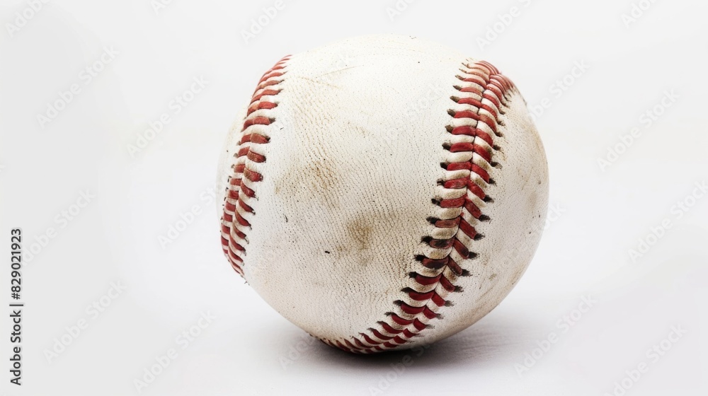 An old baseball on a plain white background. Perfect for sports-related designs An old baseball on a plain white background. Perfect for sports-related designs