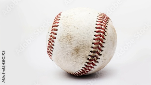 An old baseball on a plain white background. Perfect for sports-related designs