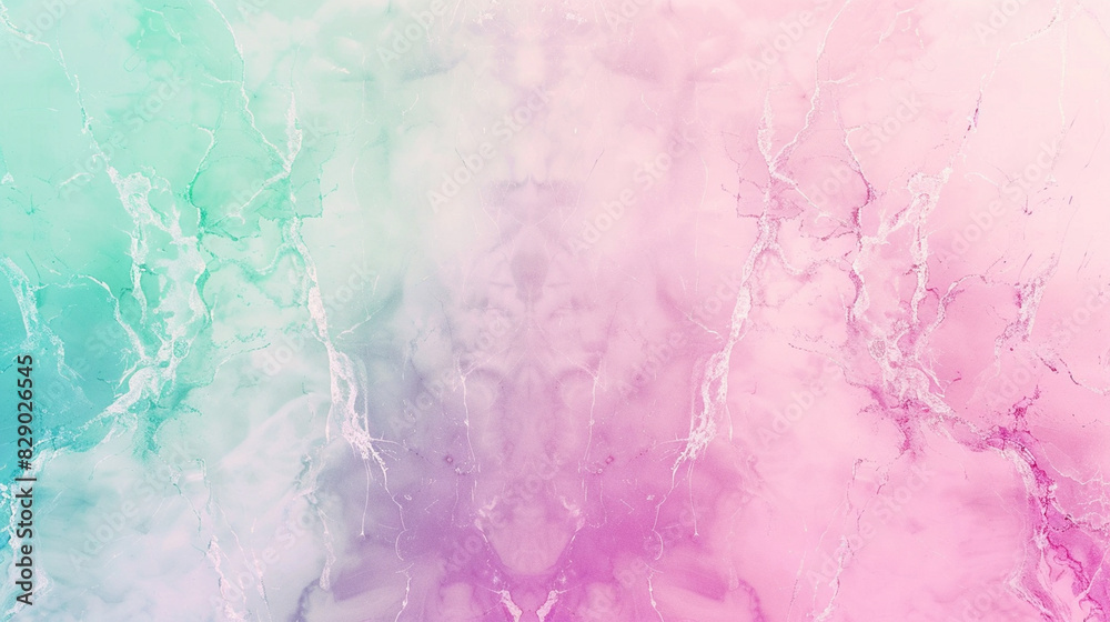 Pink and aqua green gradient holographic background.