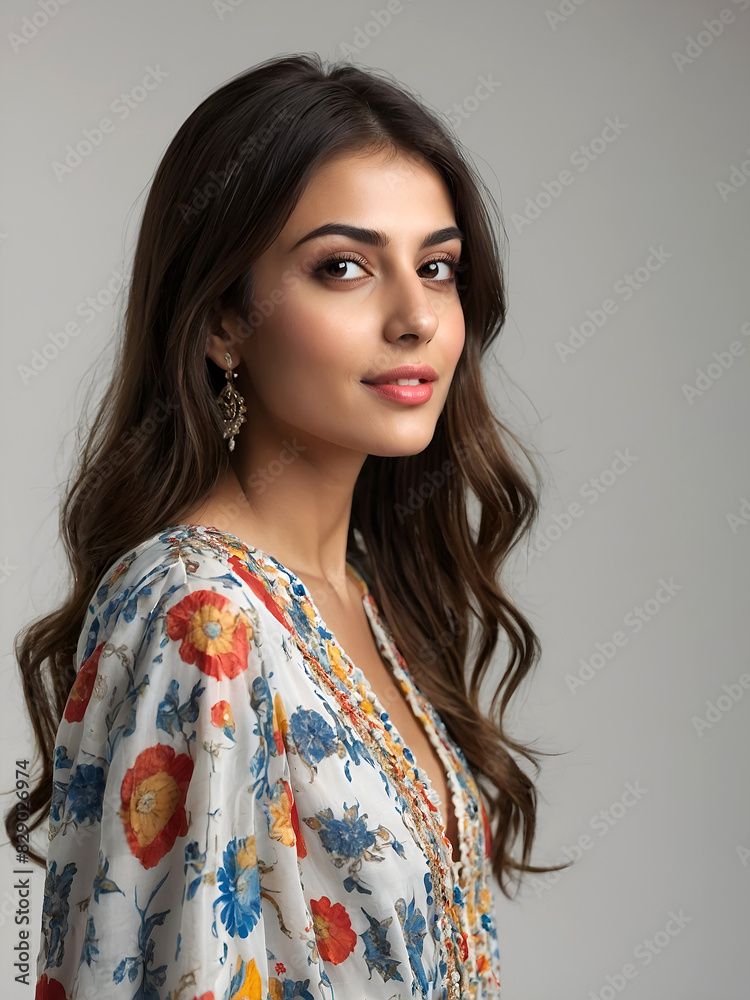 Close up portrait of a beautiful woman with glowing face. Beauty product commercial photo, glamorous portrait, Generative AI Close up portrait of a beautiful woman with glowing face. Beauty product commercial photo, glamorous portrait, Generative AI