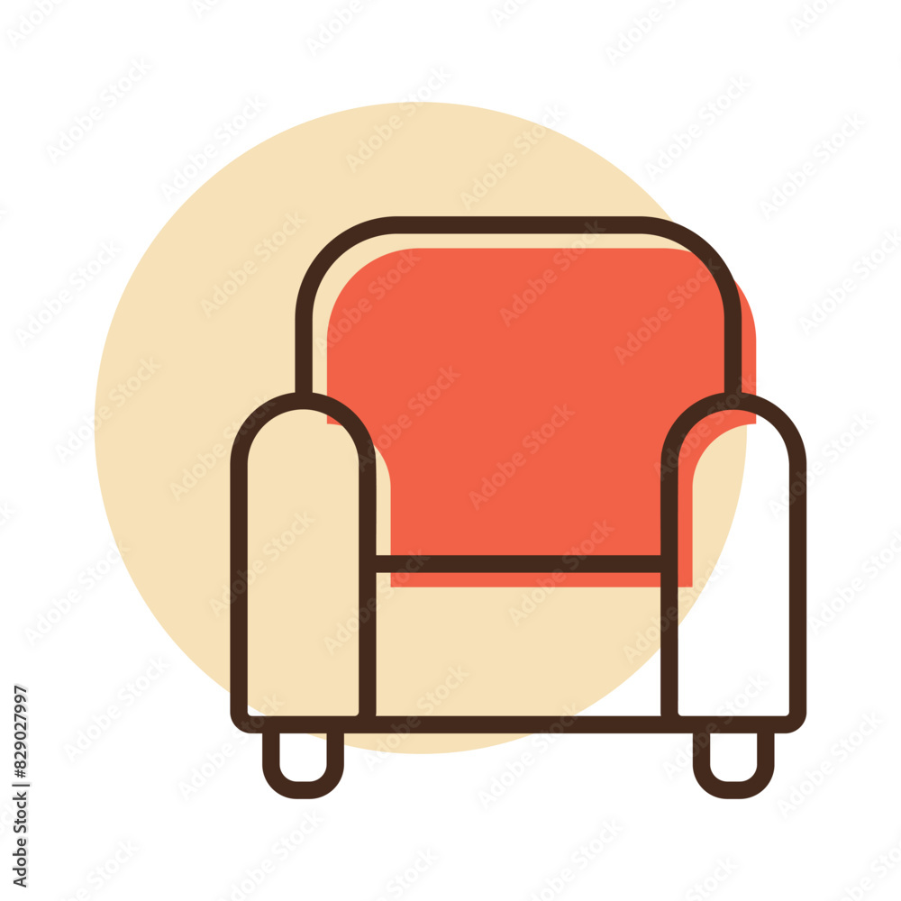 Comfortable soft armchair vector icon Comfortable soft armchair vector icon